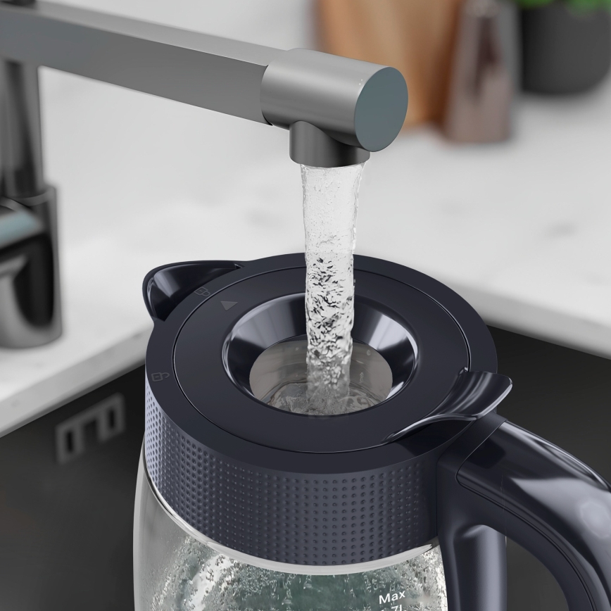 Tefal - Hurtigkogende elkedel MORNING GLASS 1,7 l 2000W/230V