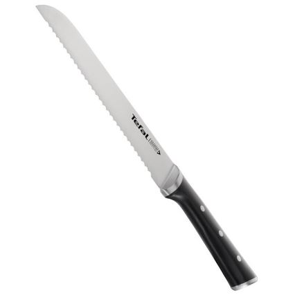 Tefal - Rustfrit brødkniv ICE FORCE 20 cm blank krom/sort