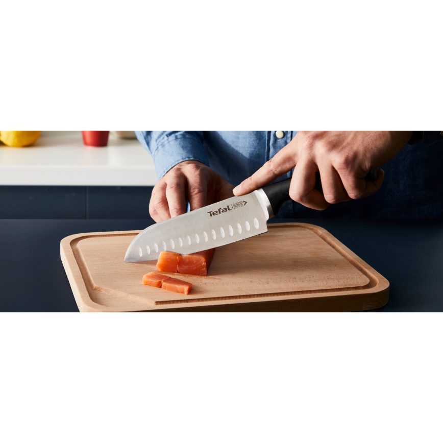 Tefal - ICE FORCE knivsæt med blok, 4 stk.