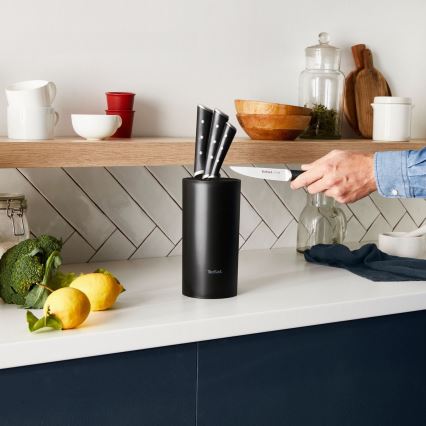 Tefal - ICE FORCE knivsæt med blok, 4 stk.