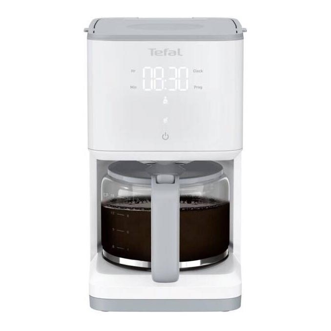 Tefal - Kaffemaskine med LCD-display SENSE 1000W/230V hvid