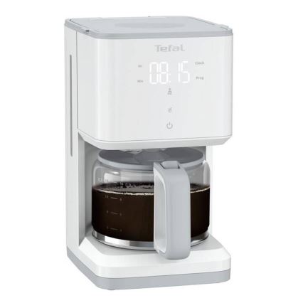 Tefal - Kaffemaskine med LCD-display SENSE 1000W/230V hvid