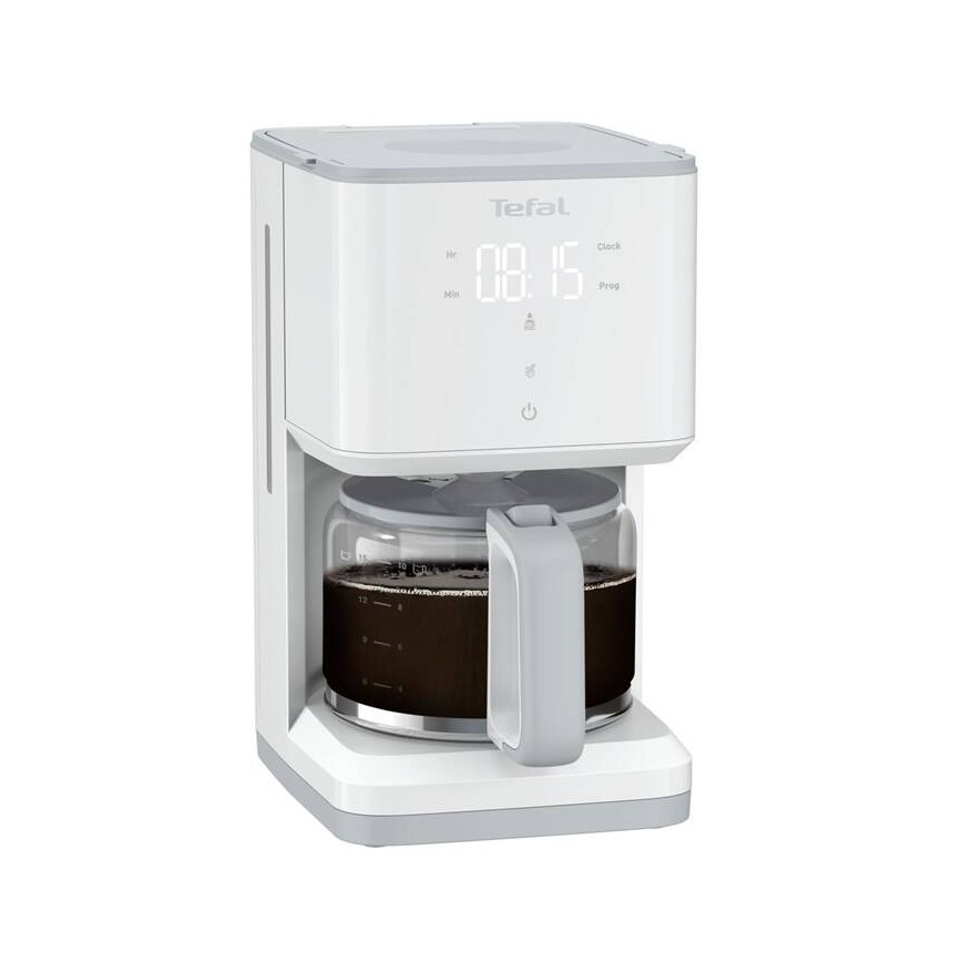 Tefal - Kaffemaskine med LCD-display SENSE 1000W/230V hvid