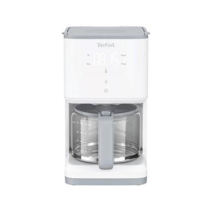 Tefal - Kaffemaskine med LCD-display SENSE 1000W/230V hvid