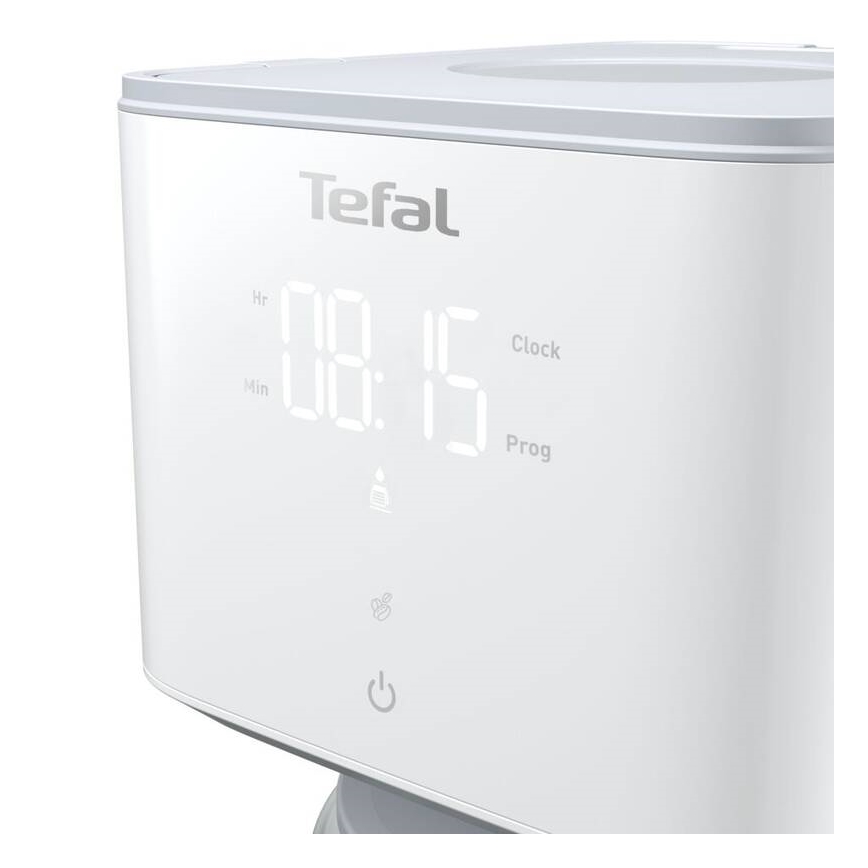 Tefal - Kaffemaskine med LCD-display SENSE 1000W/230V hvid