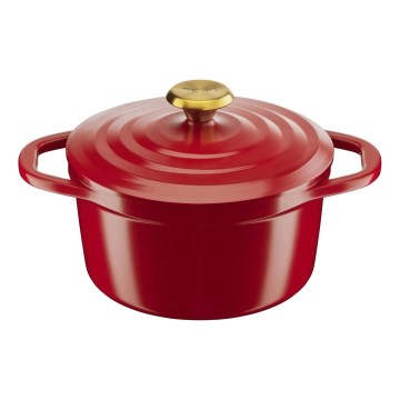 Tefal - kasserolle med låg AIR 20 cm, rød