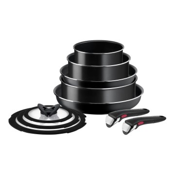 Tefal - Kogegrej 10 stk. INGENIO EASY COOK & CLEAN BLACK