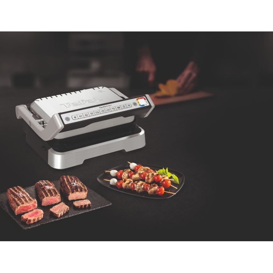 Tefal - Kontaktgrill OPTIGRILL 2-i-1 2100W/230V i rustfrit stål