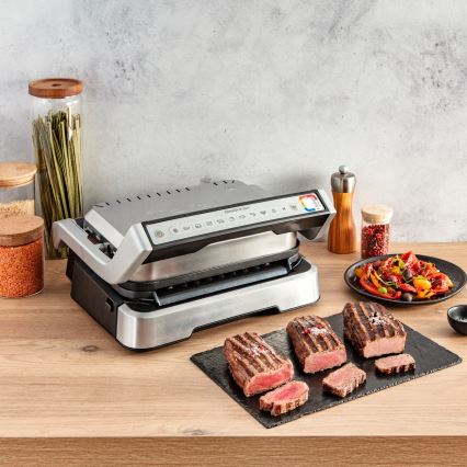 Tefal - Kontaktgrill OPTIGRILL 2-i-1 2100W/230V i rustfrit stål