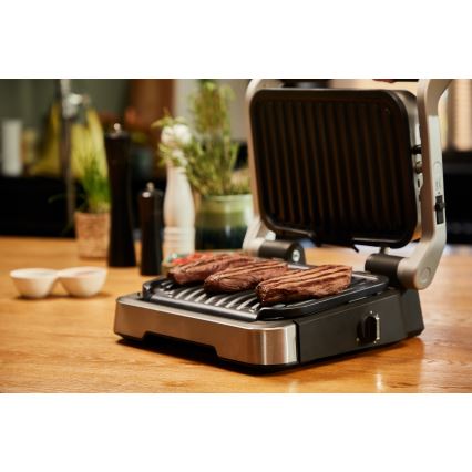 Tefal - Kontaktgrill OPTIGRILL 2100W/230V mat krom