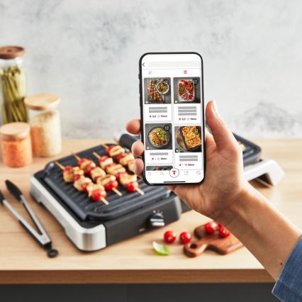Tefal - Kontaktgrill OPTIGRILL 2100W/230V mat krom
