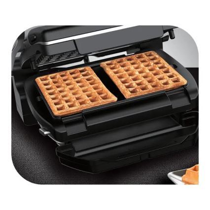 Tefal - Kontaktgrill OPTIGRILL+ INOX WAFFLES 2000W/230V sort/krom