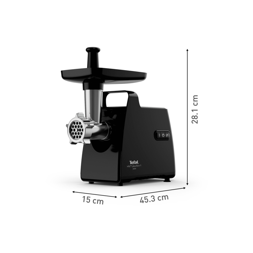 Tefal - Kødhakker 6-i-1 2000W/230V sort