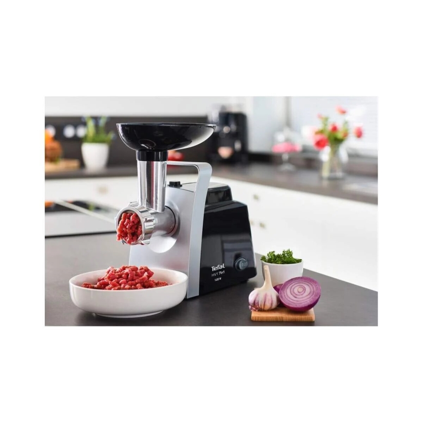 Tefal - Kødhakker 7-i-1 1400W/230V sort/sølvfarvet