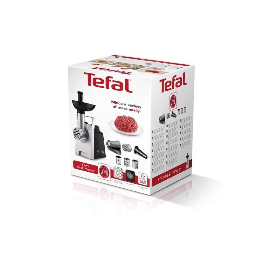 Tefal - Kødhakker 7-i-1 1400W/230V sort/sølvfarvet