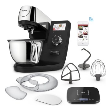 Tefal - Køkkenmaskine med vægt I-COACH TOUCH 1200W/230V rustfrit stål