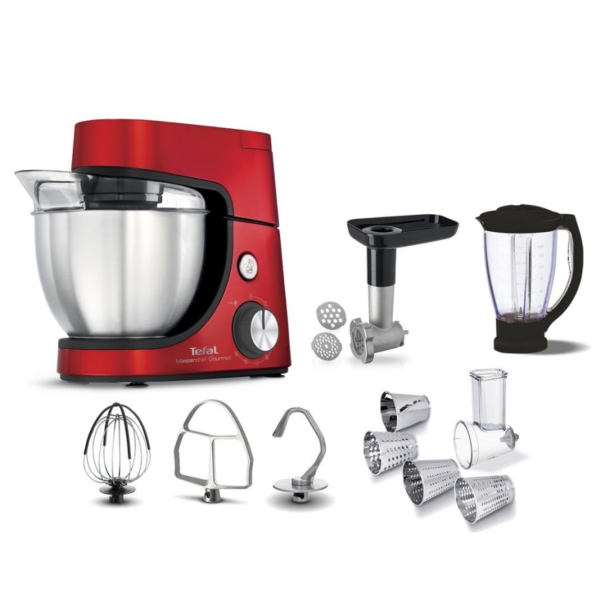 Tefal - Køkkenrobot MASTERCHEF GOURMET 1100W/230V rød