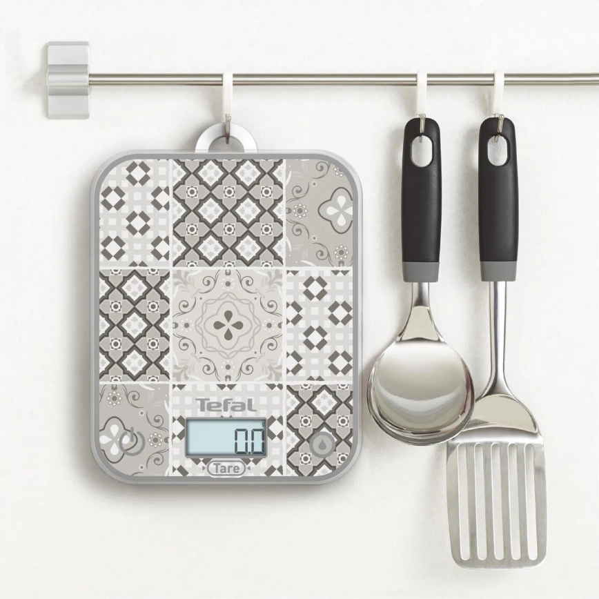 Tefal - Køkkenvægt OPTISS 2xAAA beige
