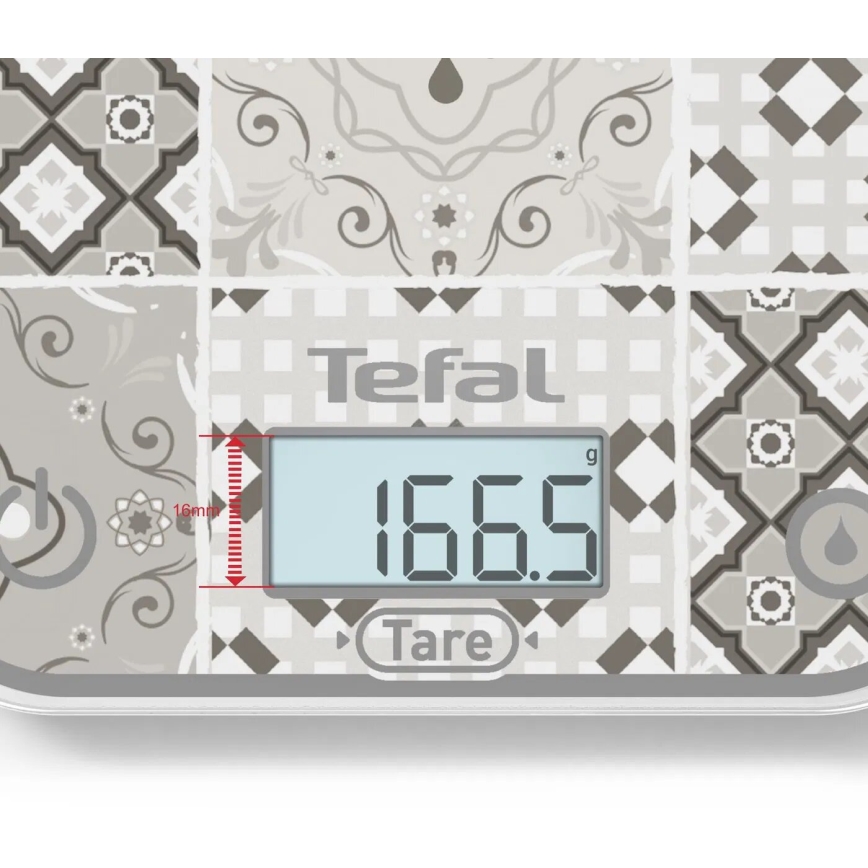 Tefal - Køkkenvægt OPTISS 2xAAA beige