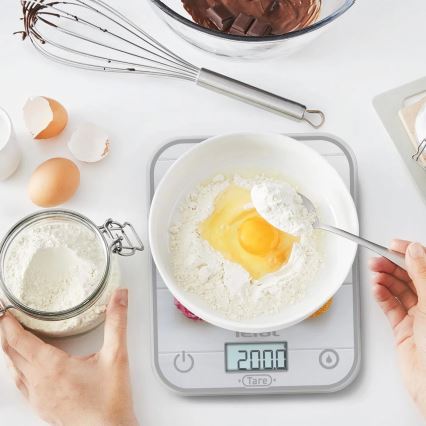 Tefal - Køkkenvægt OPTISS 2xAAA farverig