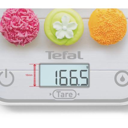 Tefal - Køkkenvægt OPTISS 2xAAA farverig
