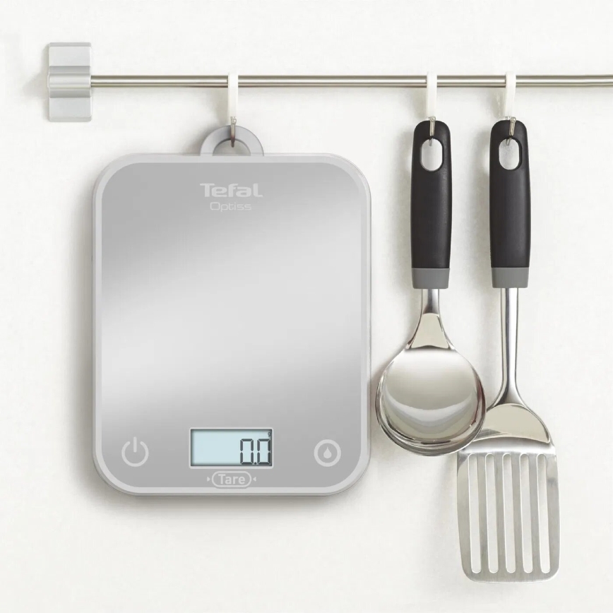 Tefal - Køkkenvægt OPTISS 2xAAA grå