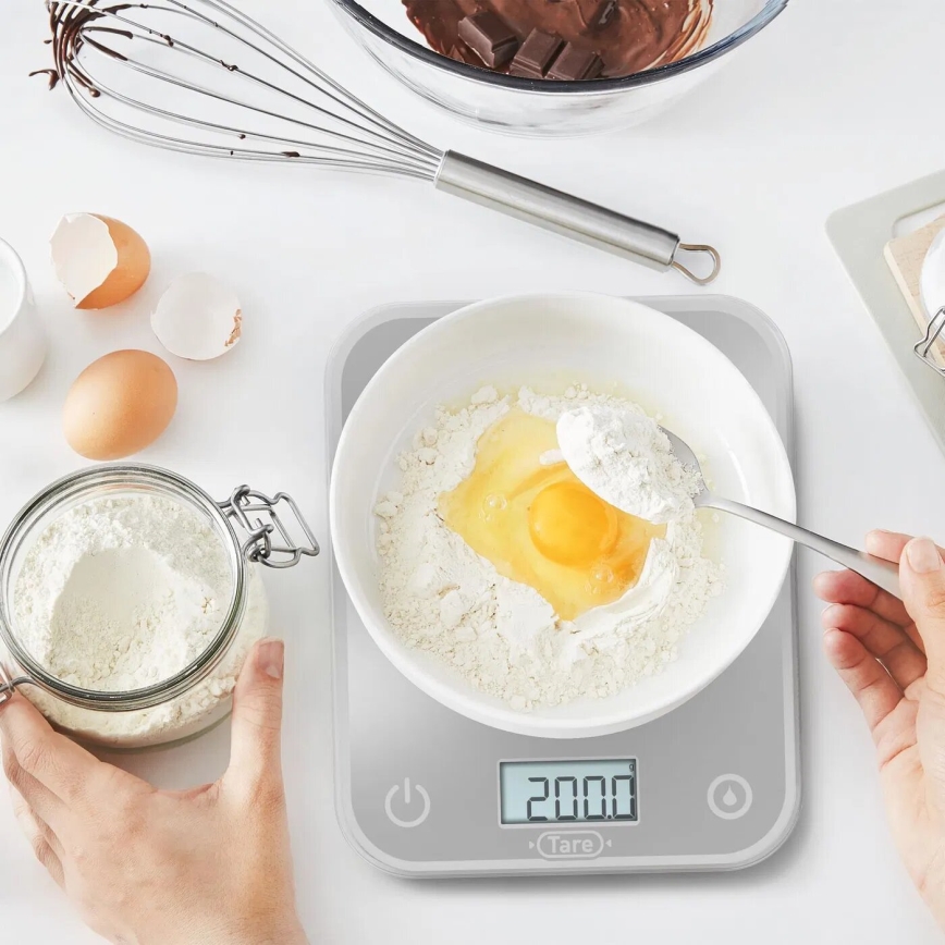 Tefal - Køkkenvægt OPTISS 2xAAA grå
