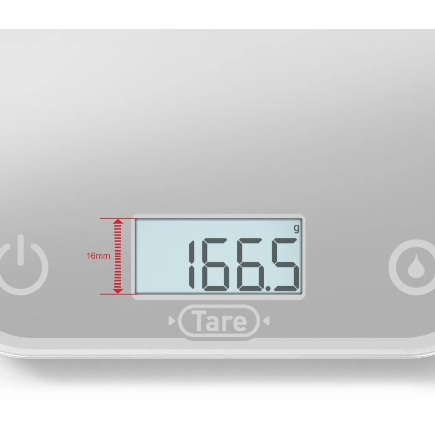 Tefal - Køkkenvægt OPTISS 2xAAA grå