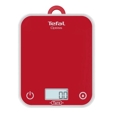 Tefal - Køkkenvægt OPTISS 2xAAA rød