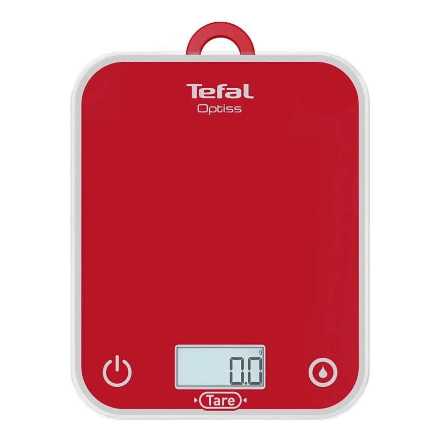 Tefal - Køkkenvægt OPTISS 2xAAA rød