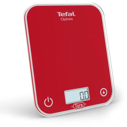 Tefal - Køkkenvægt OPTISS 2xAAA rød