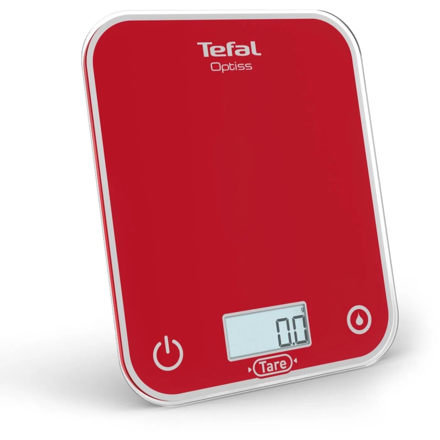Tefal - Køkkenvægt OPTISS 2xAAA rød