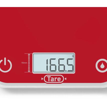 Tefal - Køkkenvægt OPTISS 2xAAA rød