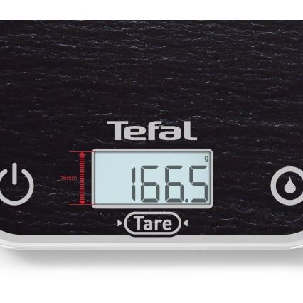 Tefal - Køkkenvægt OPTISS 2xAAA sort