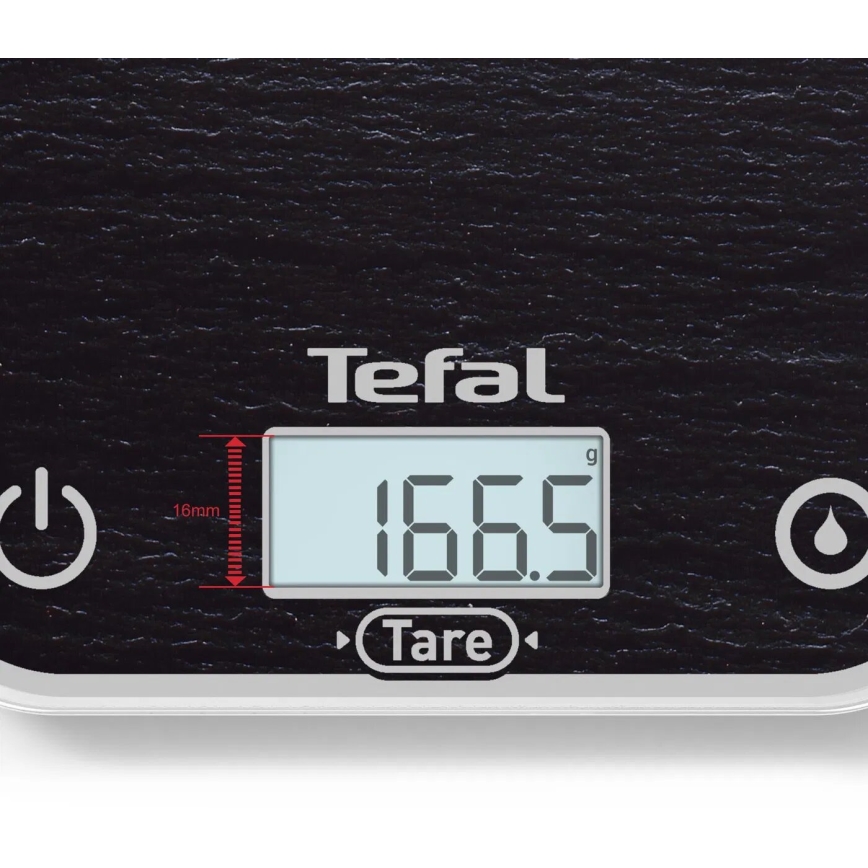 Tefal - Køkkenvægt OPTISS 2xAAA sort