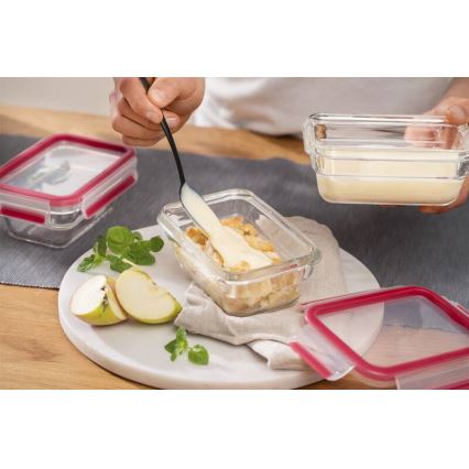 Tefal - Madbeholder 1,1 l MSEAL GLASS rød/glas