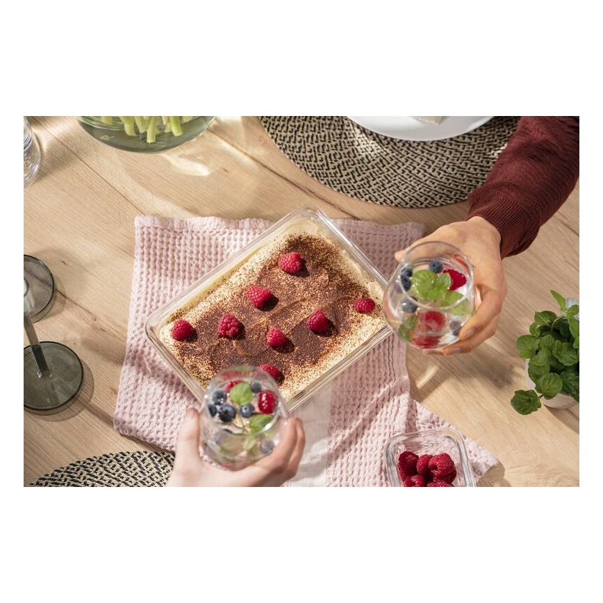 Tefal - Madbeholder 2 l MSEAL GLASS rød/glas