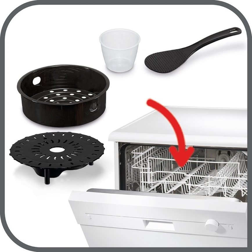 Tefal - Multifunktionel elektrisk trykkoger ALL IN ONE POT 1100W/230V mat krom/sort