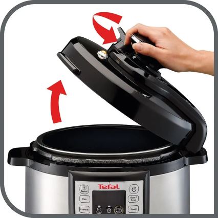 Tefal - Multifunktionel elektrisk trykkoger ALL IN ONE POT 1100W/230V mat krom/sort