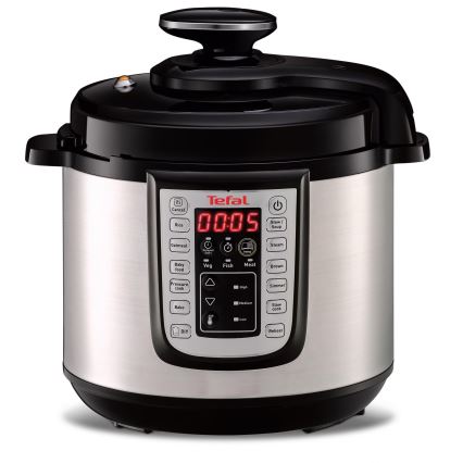 Tefal - Multifunktionel elektrisk trykkoger ALL IN ONE POT 1100W/230V mat krom/sort
