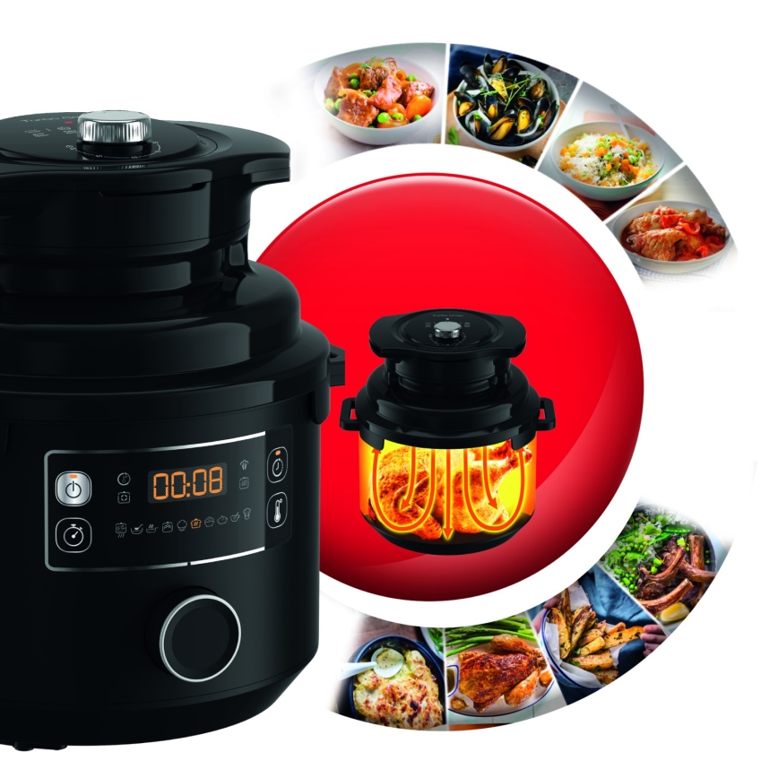 Tefal - Multifunktionel elektrisk trykkoger 7,6 l 1200W/230V sort