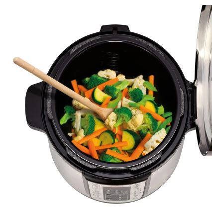 Tefal - Multifunktionel elektrisk trykkoger ALL IN ONE POT 1100W/230V krom/sort