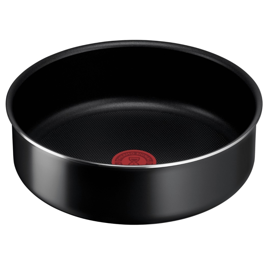 Tefal - Pandesæt 3 stk. INGENIO EASY COOK & CLEAN BLACK