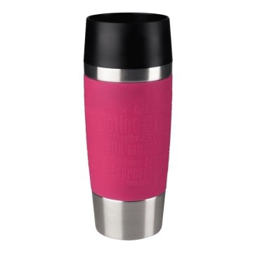 Tefal - Rejsekrus 360 ml TRAVEL MUG rustfrit stål/lyserød