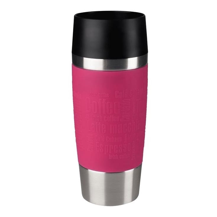 Tefal - Rejsekrus 360 ml TRAVEL MUG rustfrit stål/lyserød