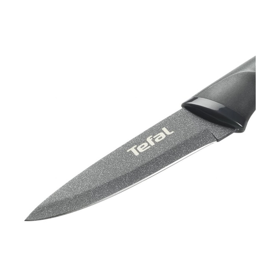 Tefal - Rustfrit stål udstikkerkniv FRESH KITCHEN 9 cm grå/grøn