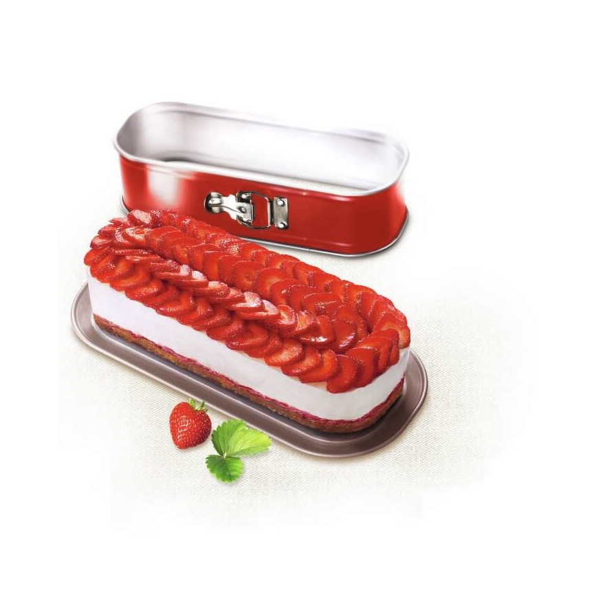 Tefal - Sammenklappelig bageform oval DELIBAKE 30x11 cm rød