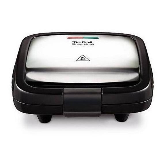 Tefal - Sandwichmaskine CROC TIME 700W/230V sort/krom