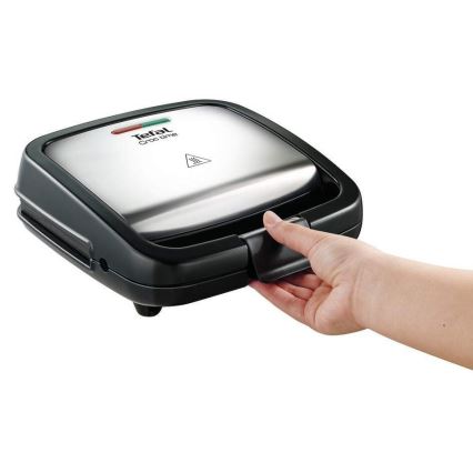 Tefal - Sandwichmaskine CROC TIME 700W/230V sort/krom