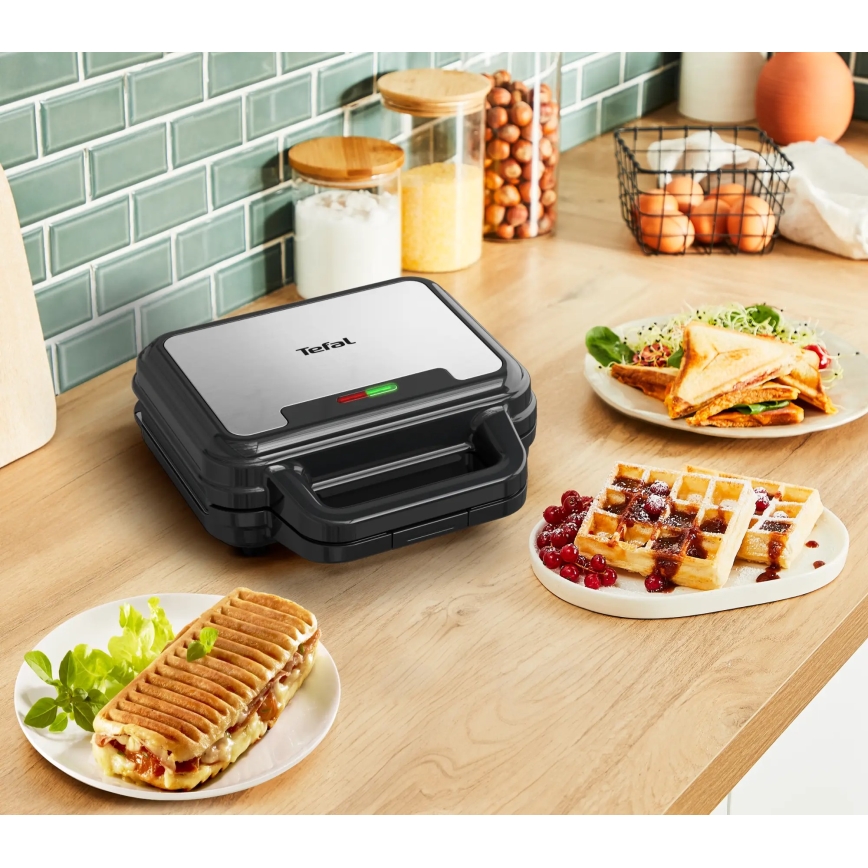 Tefal - Sandwichmaskine ULTRA COMPACT 03.01.2001 700W/230V sort/mat krom
